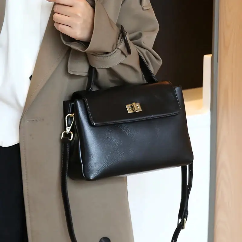 Classic Casual: Genuine Leather Luxury Handbag