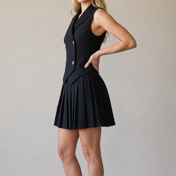 Statement Button Blazer Mini Dress