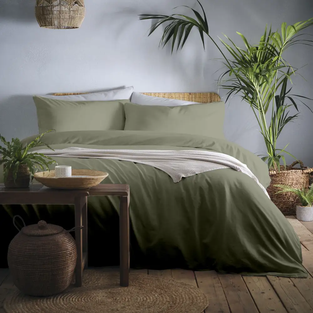 Plain Cotton Duvet Cover Set