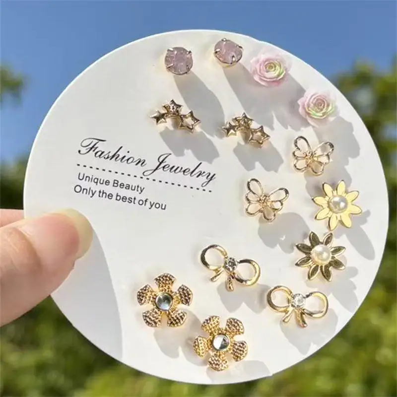 Star Pearl Earring Set