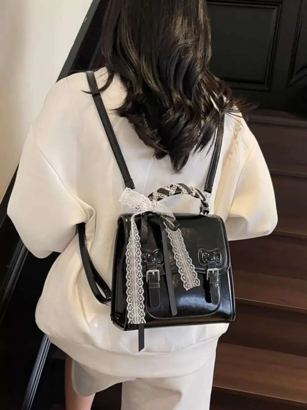 Women's Utility Faux Leather Backpack
