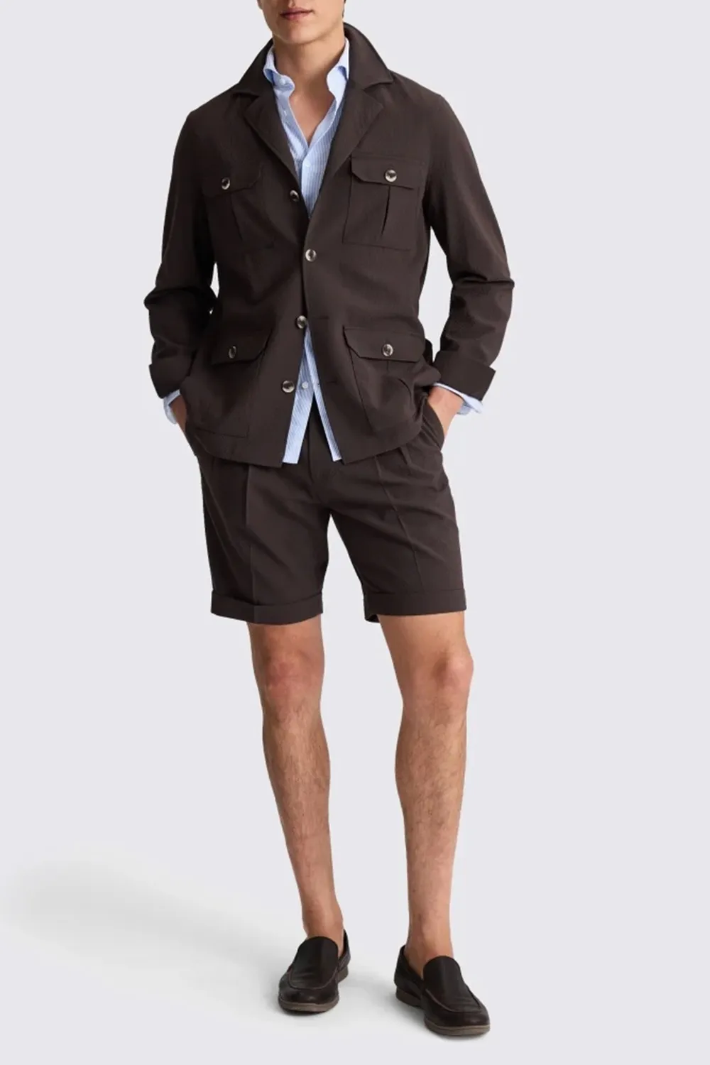Soft And Stylish Brown Men's Shirt Jacket