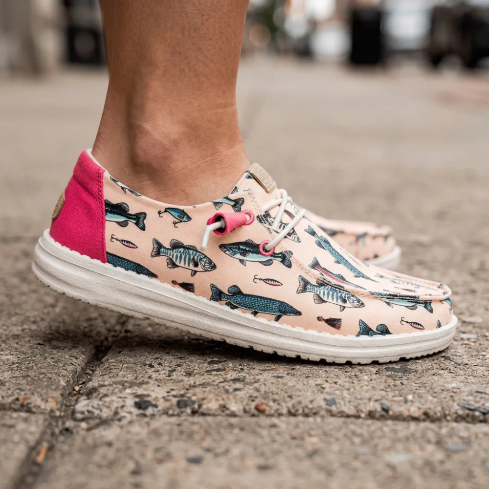 Wendy Fish Lure Printed Casual Slip On Shoes