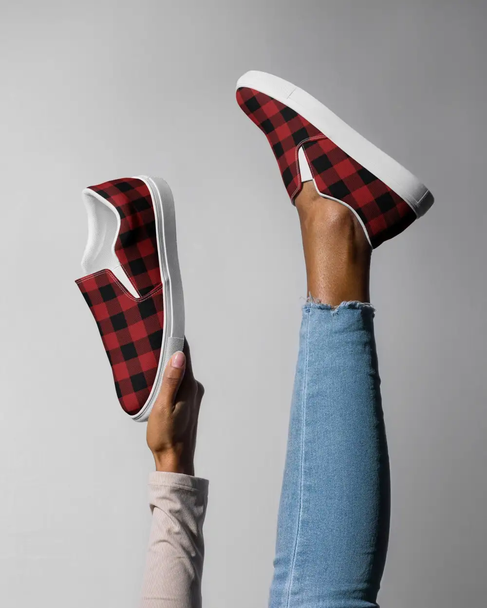 Classic Buffalo Check Slip On Shoes