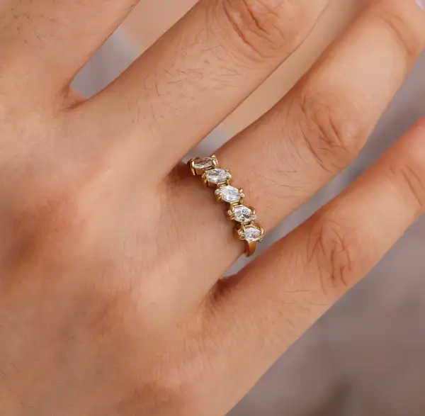 Five Stone Stacking Ring