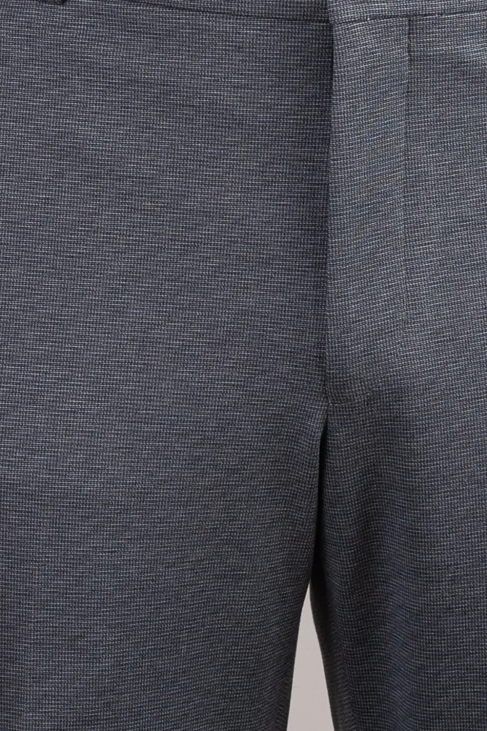Classic Structured Flat Front Regular Rise Traditional Fit Trousers