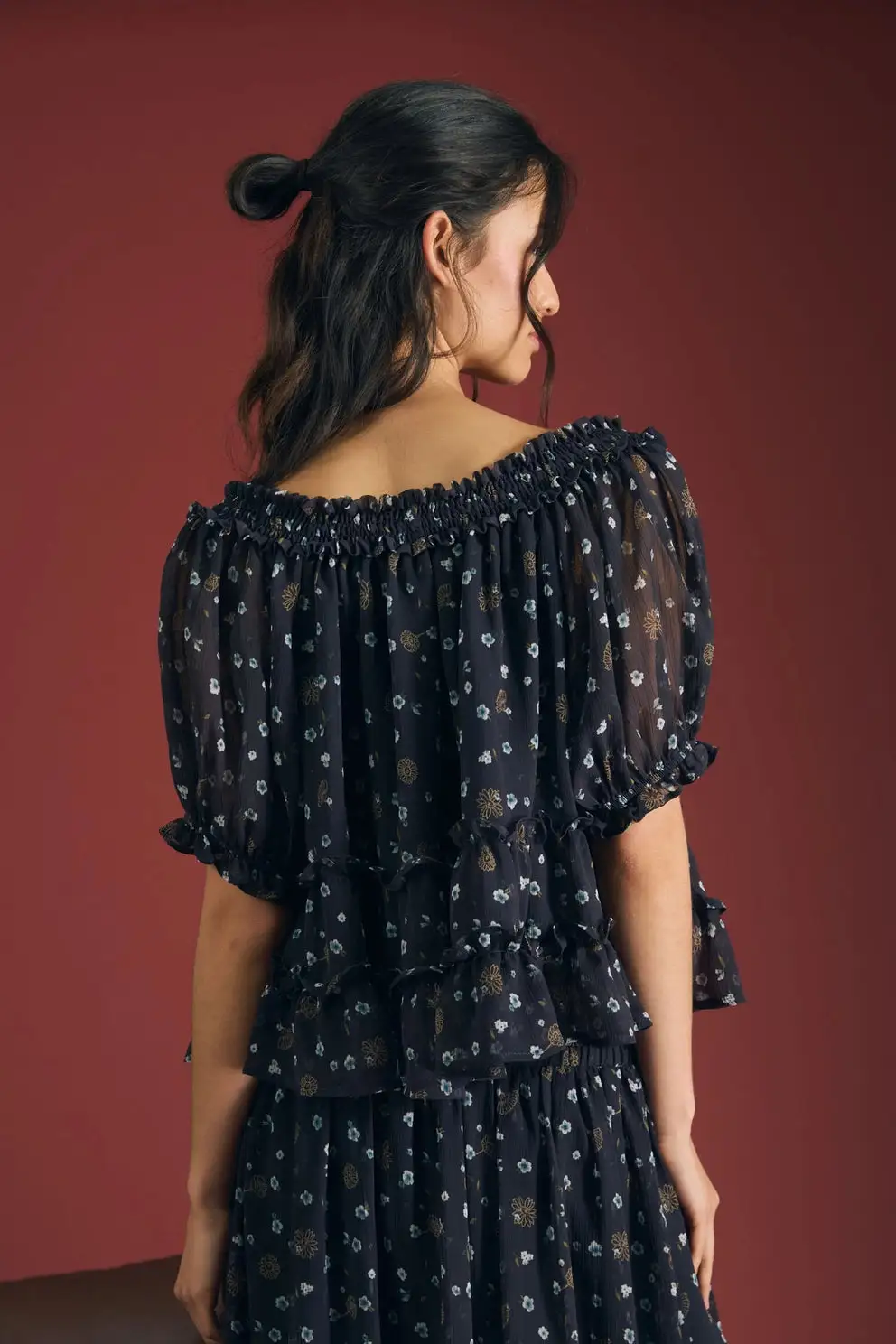 Floral Front Tie Top Sets