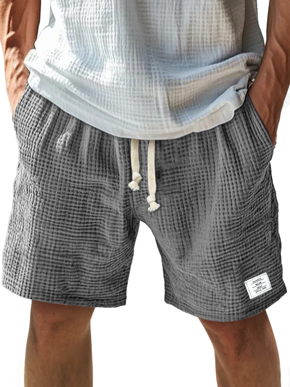 Drawstring Seamed Detail Shorts
