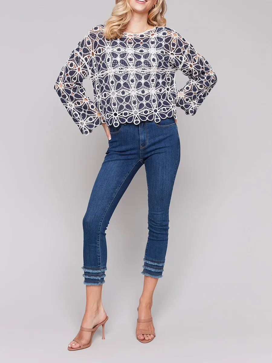 Elegant And High-End Art Pattern Women's Top