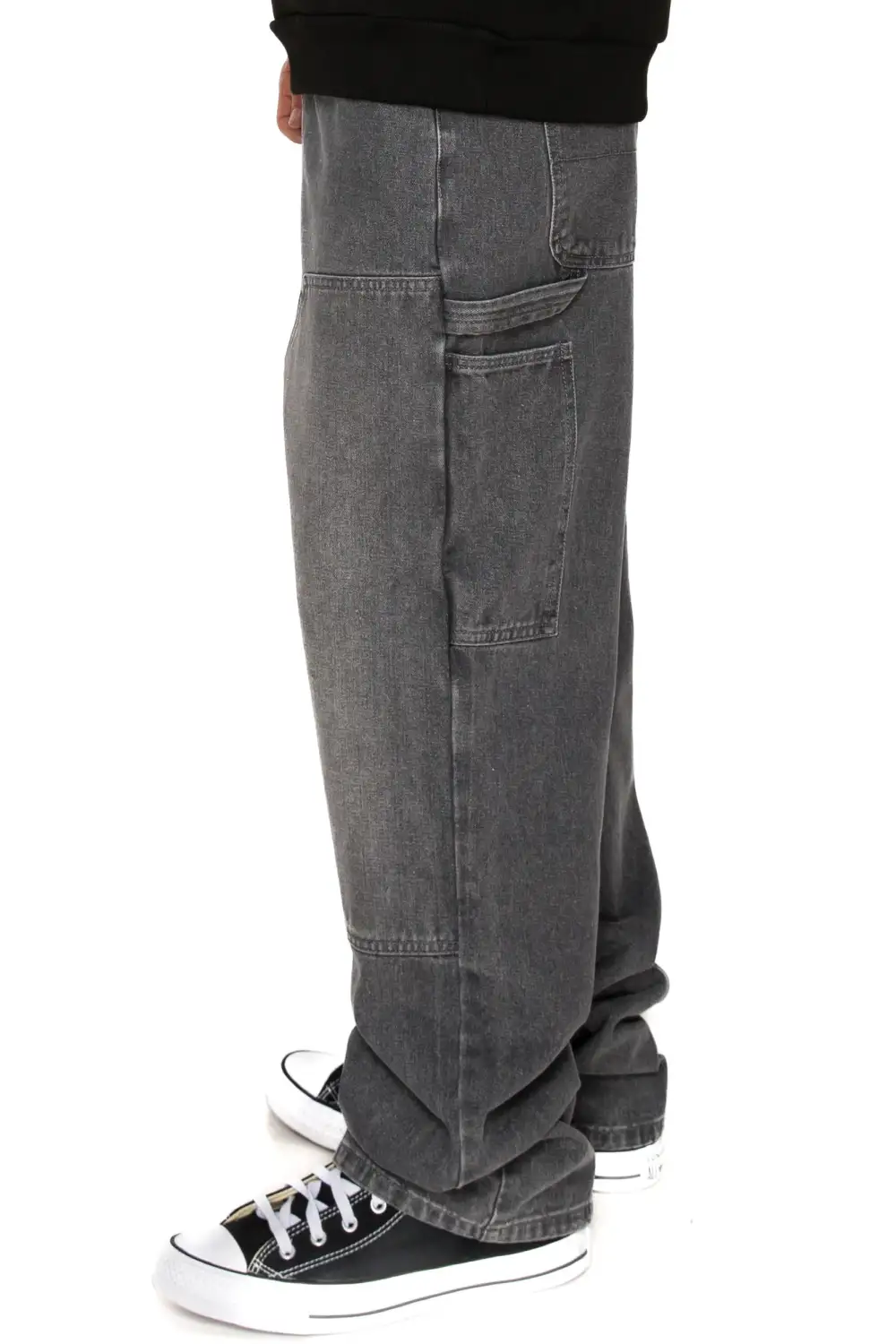 Men's Washed Baggy Fit Carpenter Denim Jeans