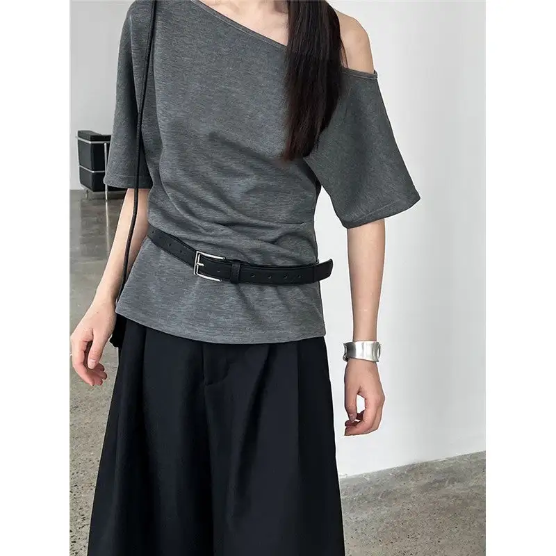 Heritage Off Shoulder Loose Fit Short Sleeve T-Shirt