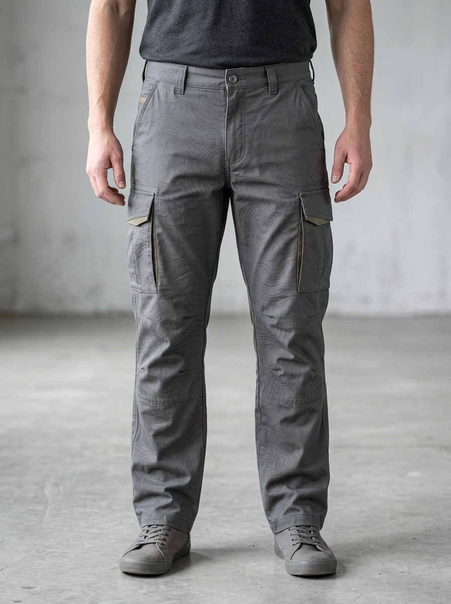 Unisex Outdoor Topographic Map Tactical Cargo Pants