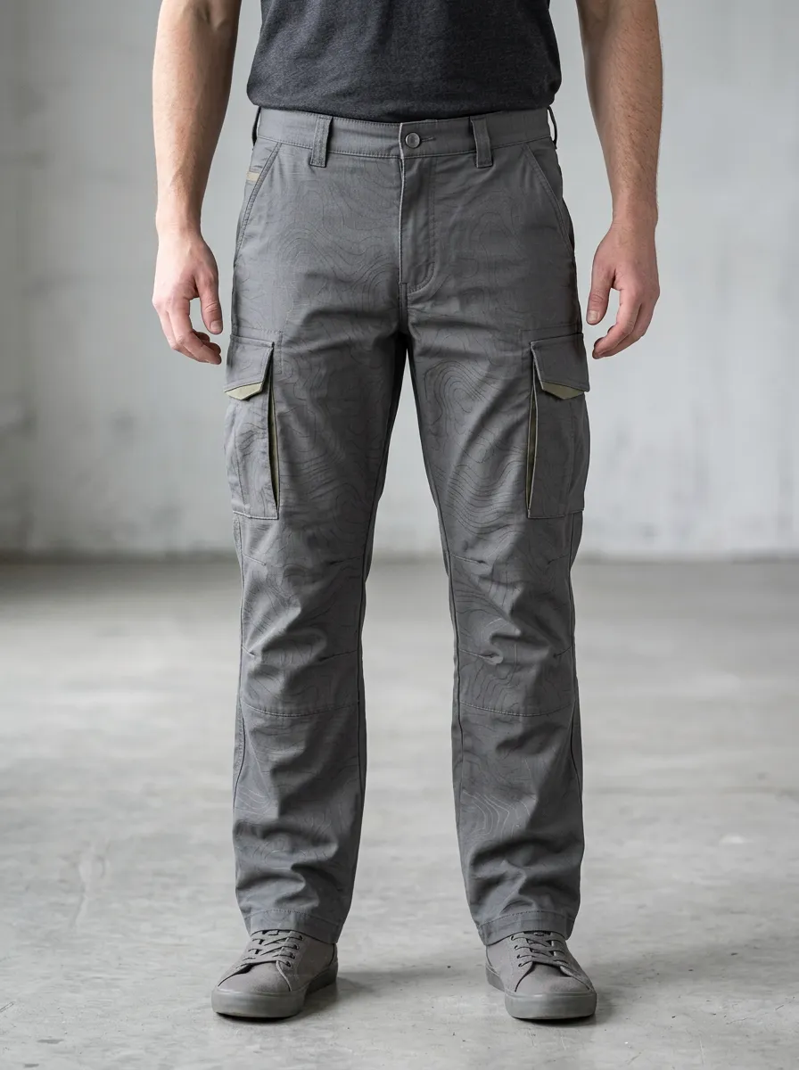 Unisex Outdoor Topographic Map Tactical Cargo Pants