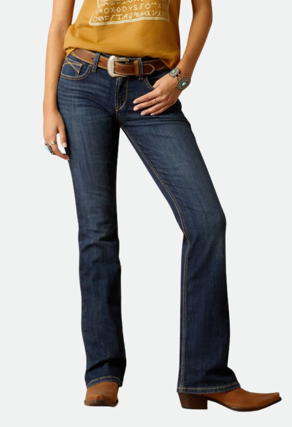 Women's Stitched Detail Bootcut Jeans