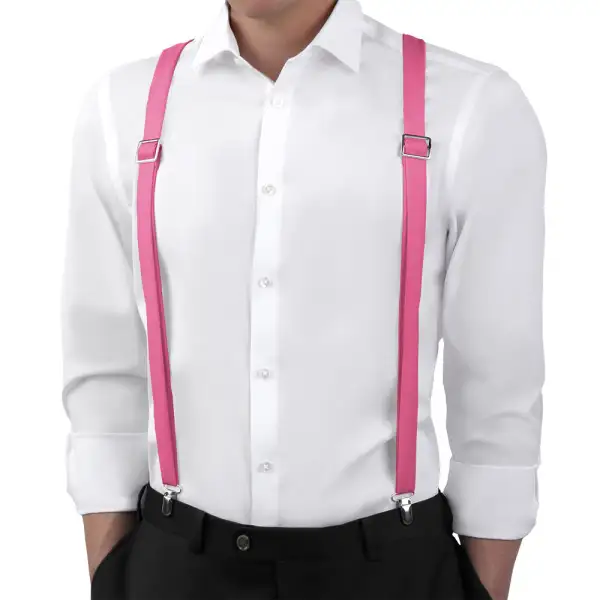 Bold Contemporary Solid Tone Suspenders