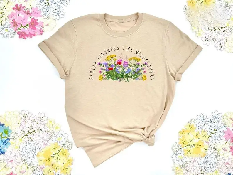 Aesthetic Floral Graphic T-Shirt