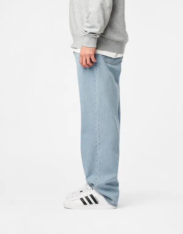 Vintage Washed Regular Tapered Denim Jeans