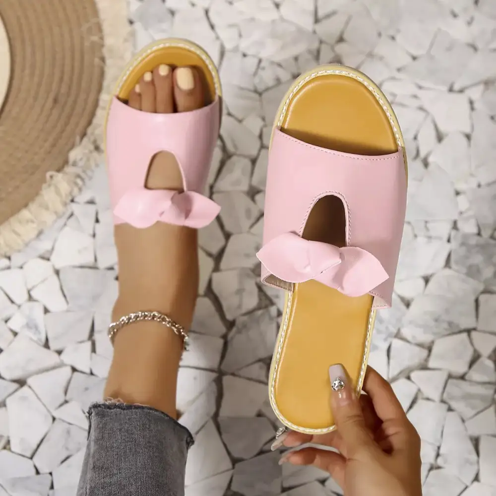 Relaxed Open-Toe Flat Sandals