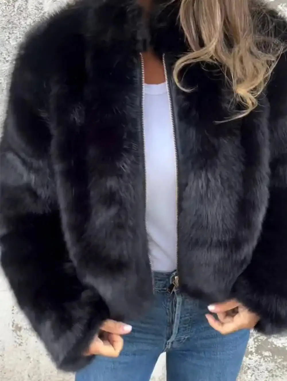 High Neck Zip Up Top Jacket