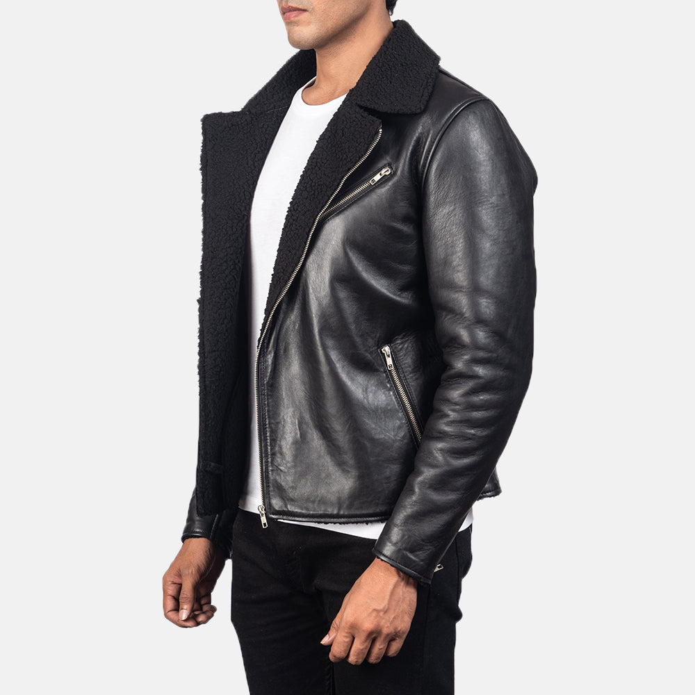 Men's Classic Leather Shearling Jacket