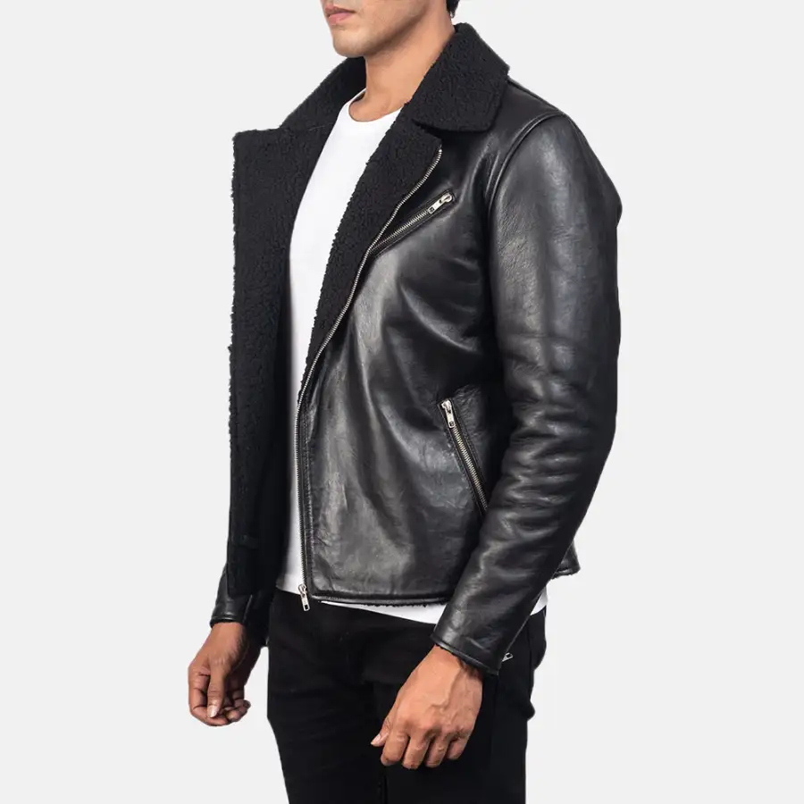 Men's Classic Leather Shearling Jacket