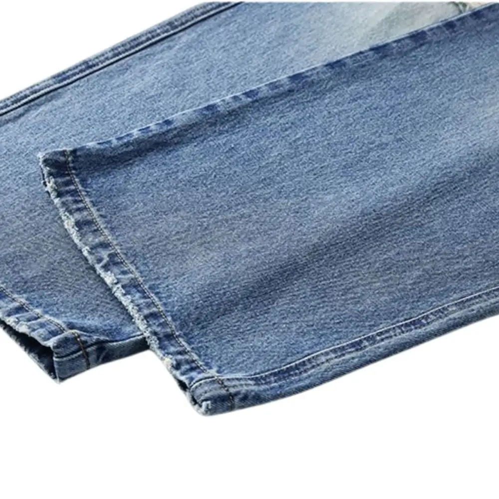 Straight Leg Distressed Ripped Denim Jeans