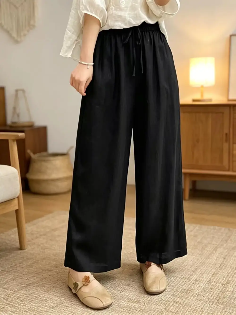 Refined Casual Wide Leg Pants