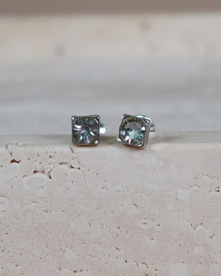 Geometric Square Stud Earrings