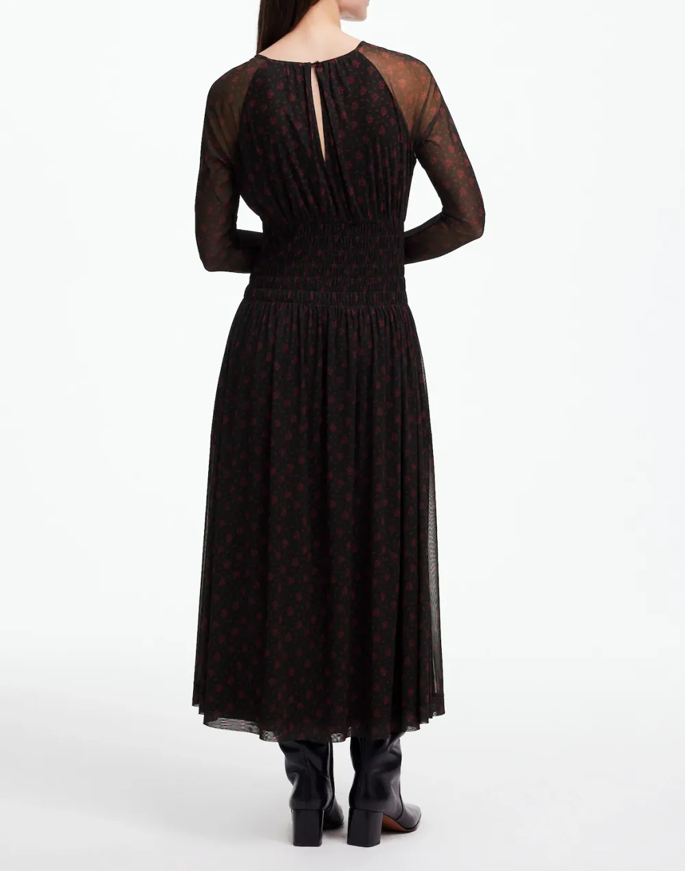 Smocked Maxi Dress In Floral