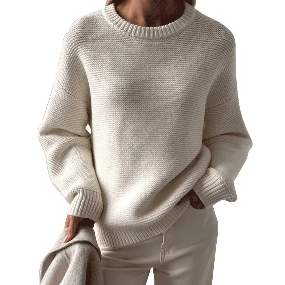 Artful Women's Knit Round-Neck Sweater
