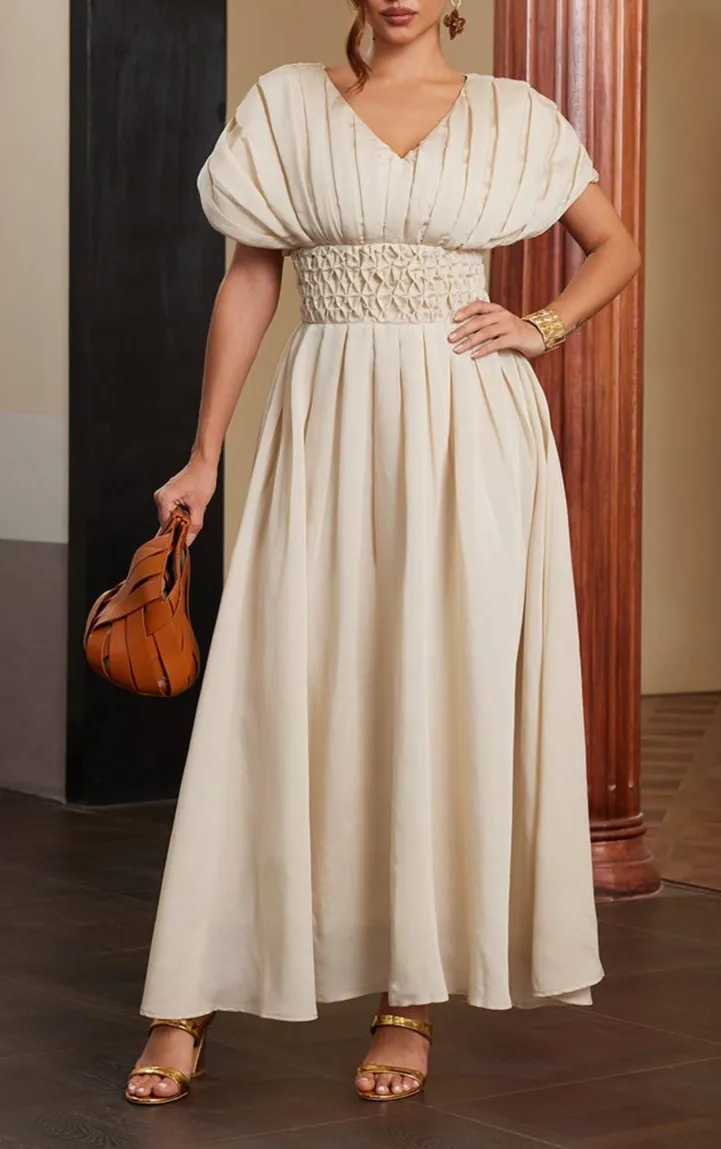 Maxi Flared Structured Dress