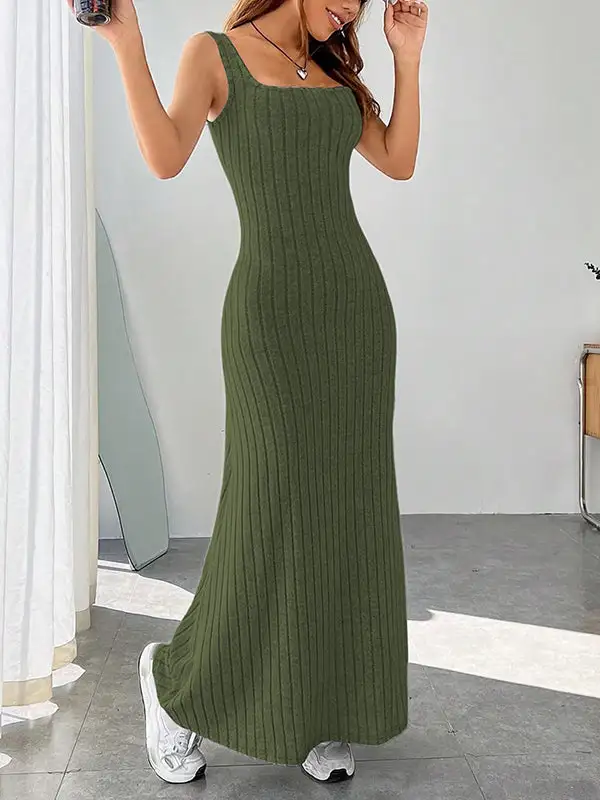 Loose Spaghetti Neck Maxi Dress