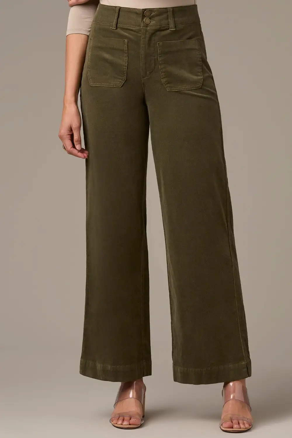 High Rise  Wide Leg Pants