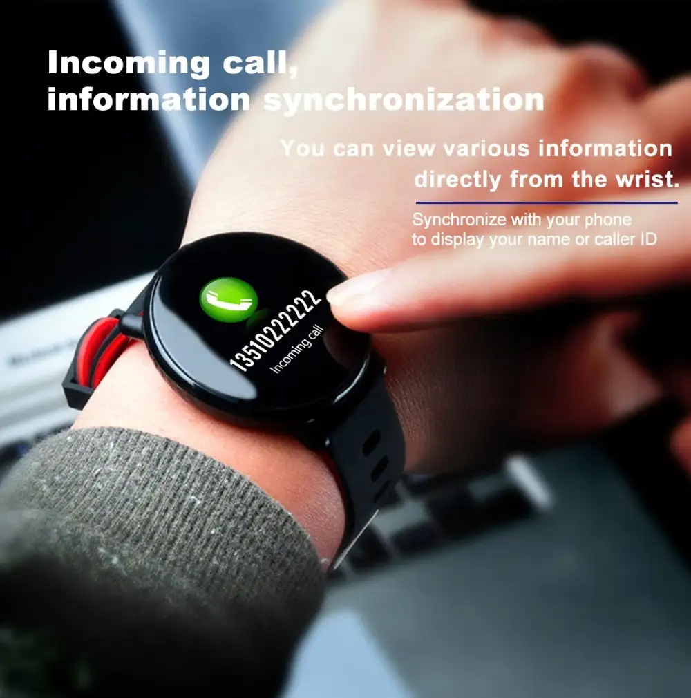 IPS Color Screen Fitness tracker Heart rate monitor Sports smartwatch