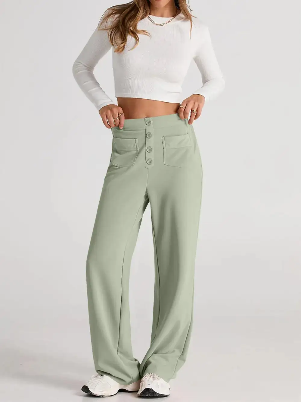 Wide Leg Comfort Fit Pants