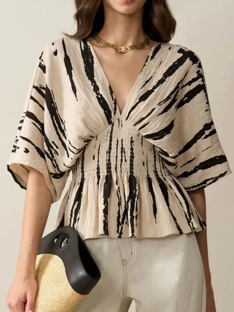 Easygoing Relaxed V-Neck Blouse