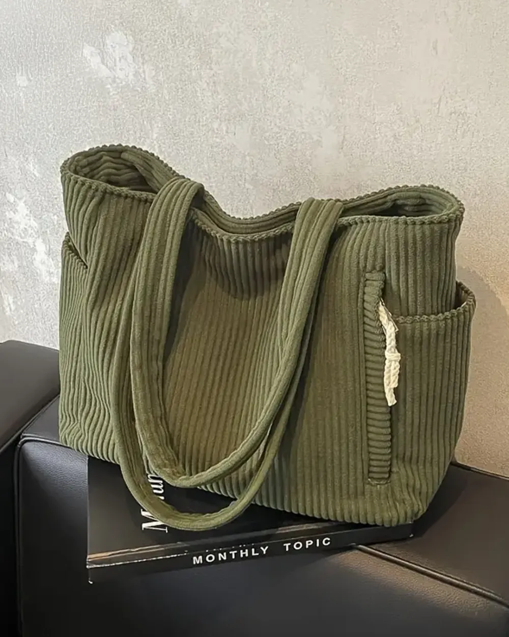 Soft Corduroy Tote Bag