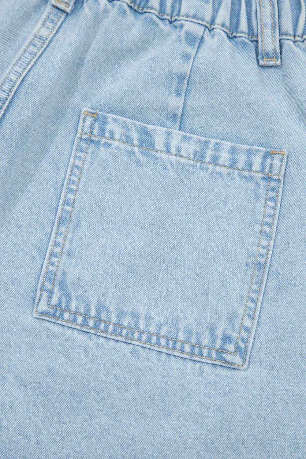 Light Blue Studded Wide Leg Jeans