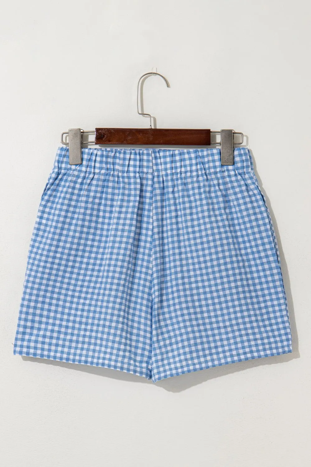 Plaid Striped High Waist Relaxed Fit Casual Shorts