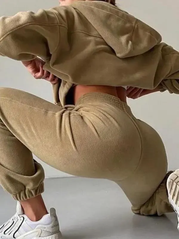 Fashionable sports casual sweatshirt set