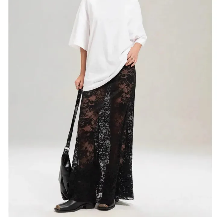 Casual Lace Maxi Skirt