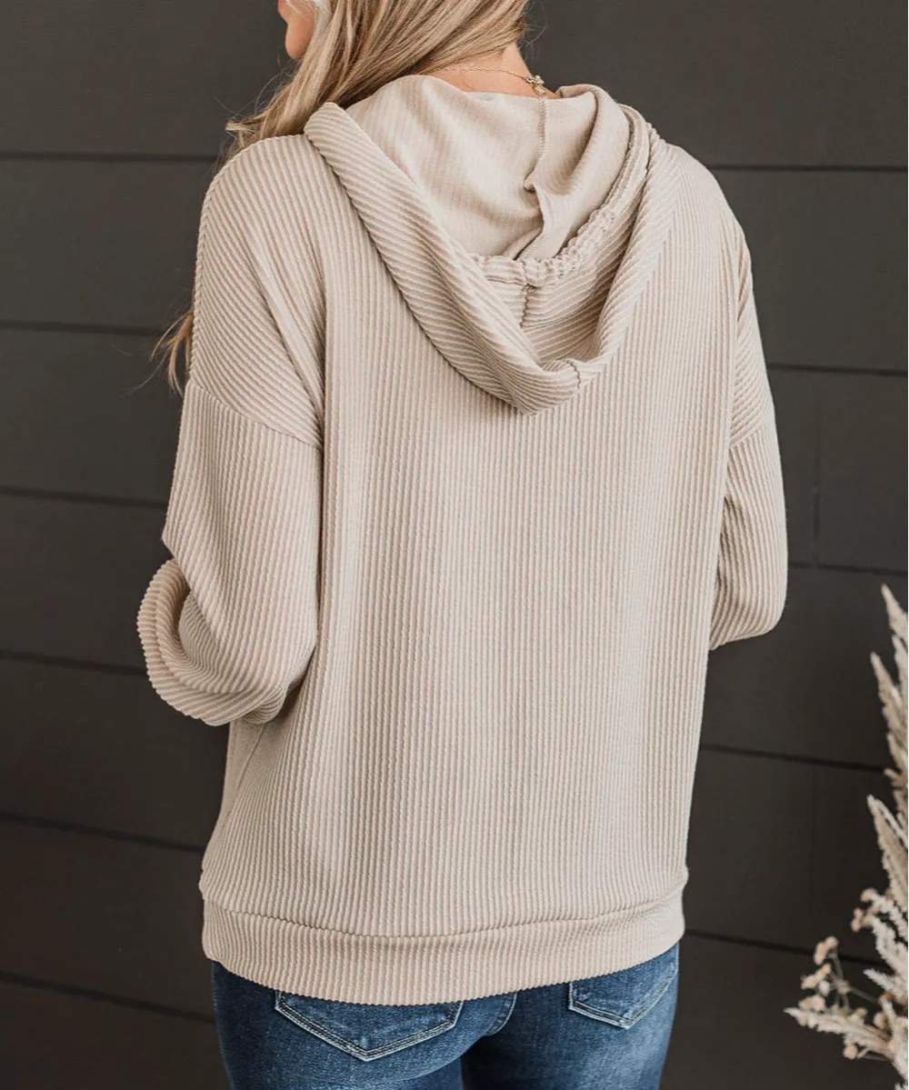 Corded Drawstring Hoodie