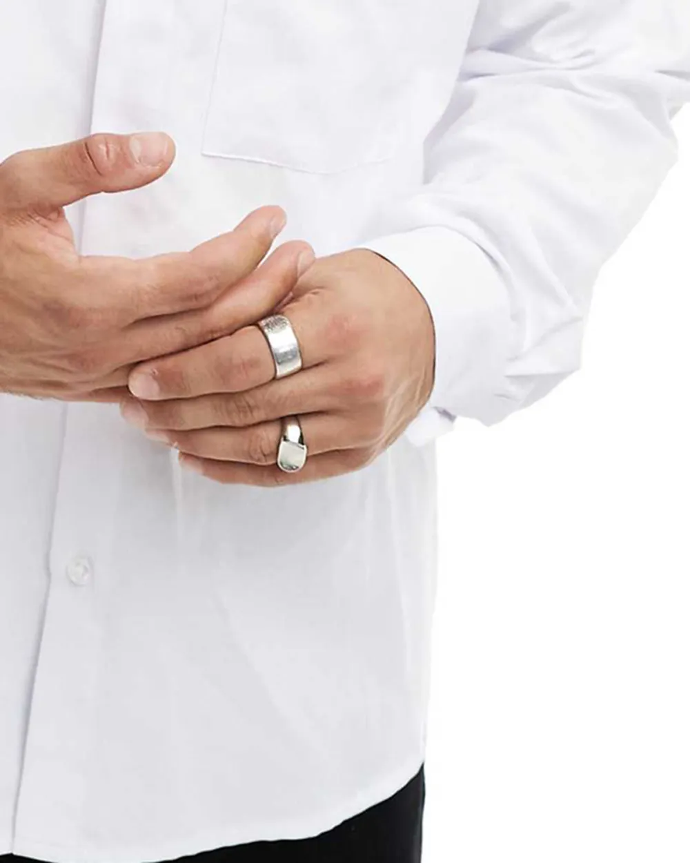 Oversized Oxford Shirt With Pocket In White