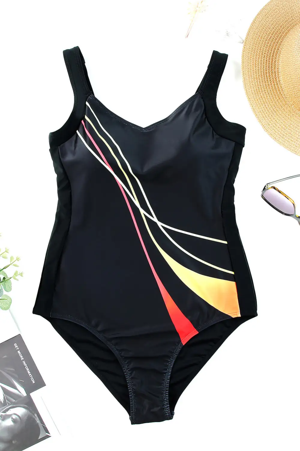 Swimwear Solid Striped Tie-dye Bodycom Active Basic Casual One Pieces