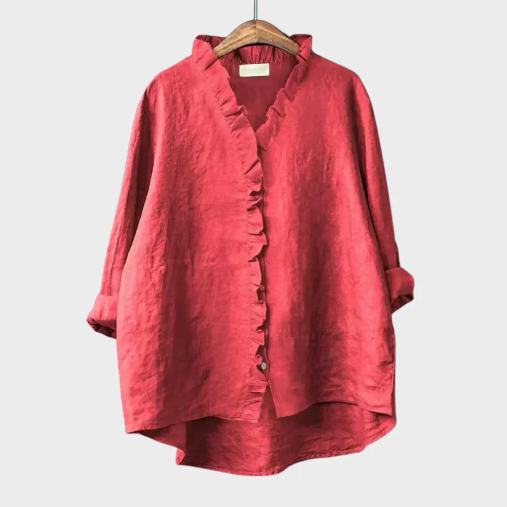 Printed Soft Tailored Clean Line Blouse