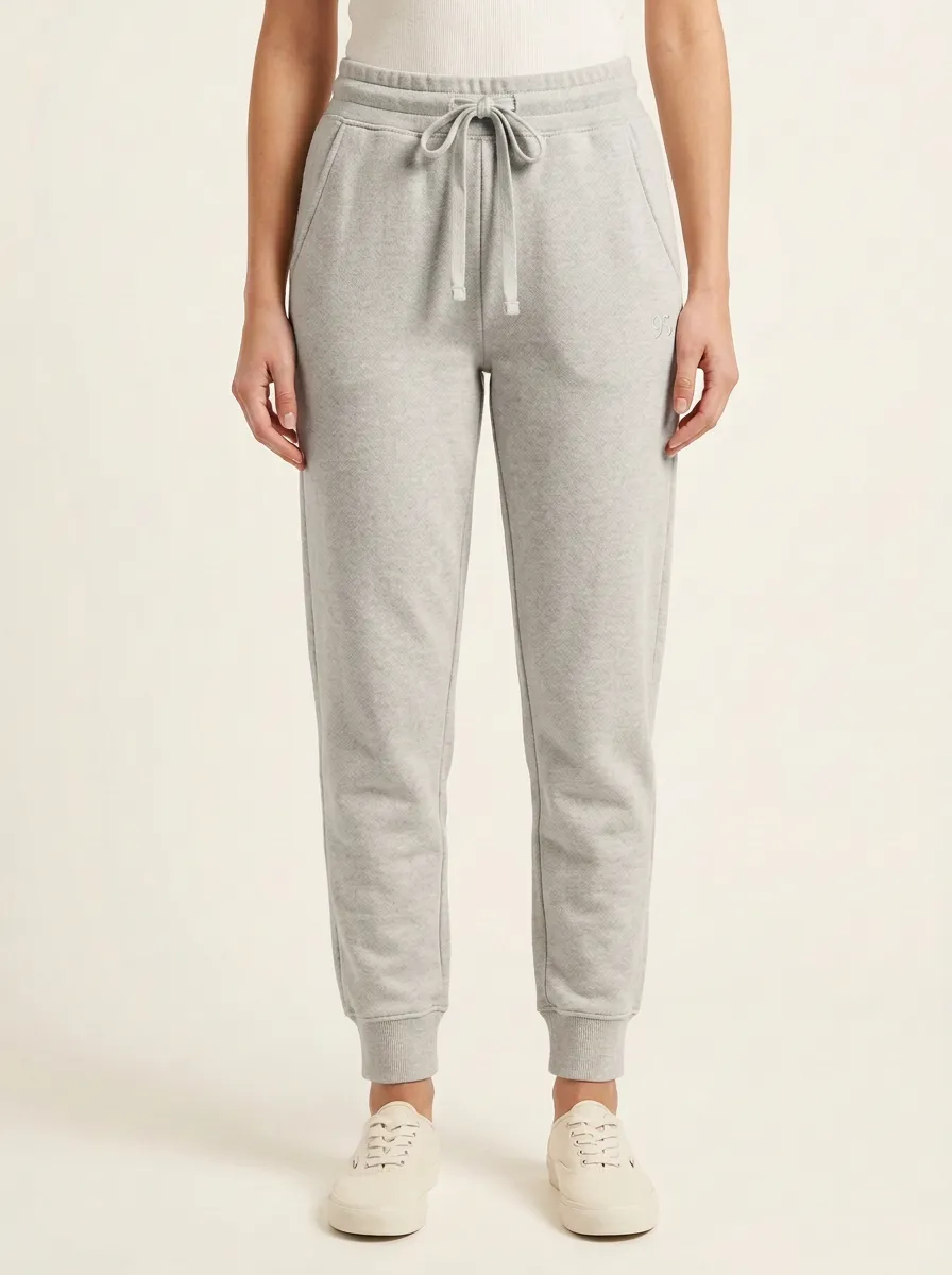 Women's Modern Drawstring Embroidered Sport Pants