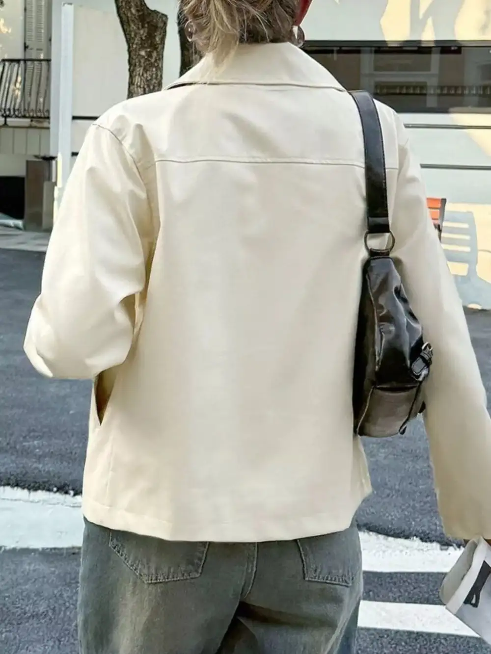 Zip Up Leather Jacket
