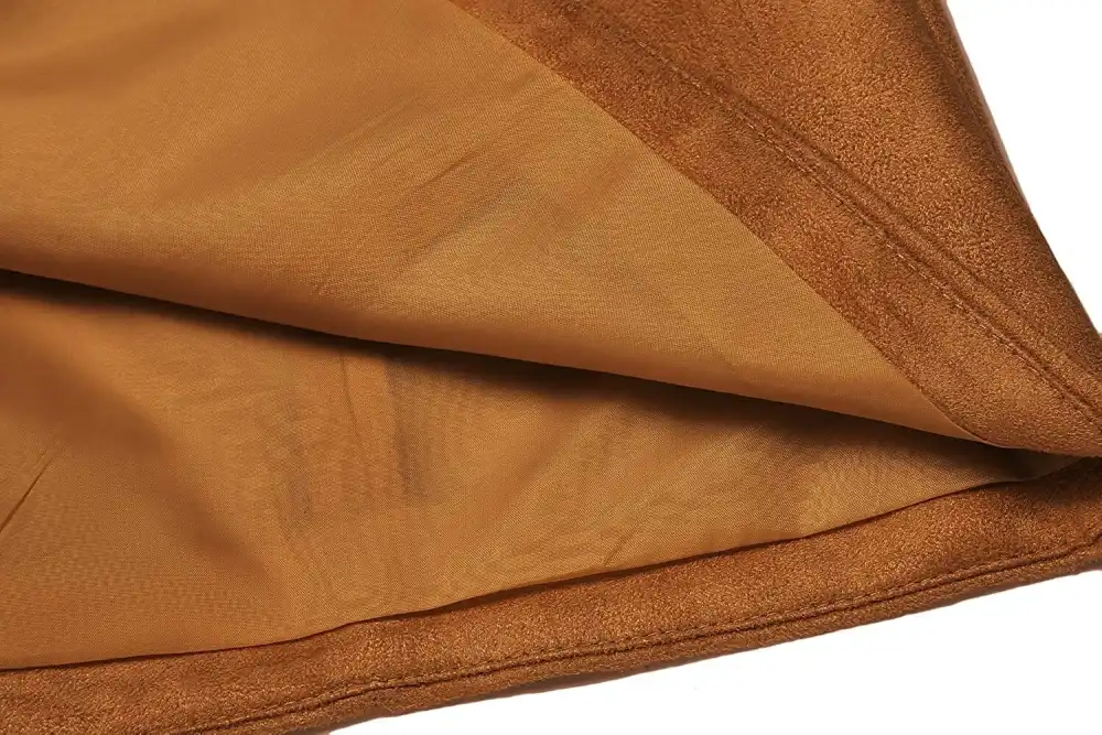 Solid Suede Leather Suit Vest Jeans