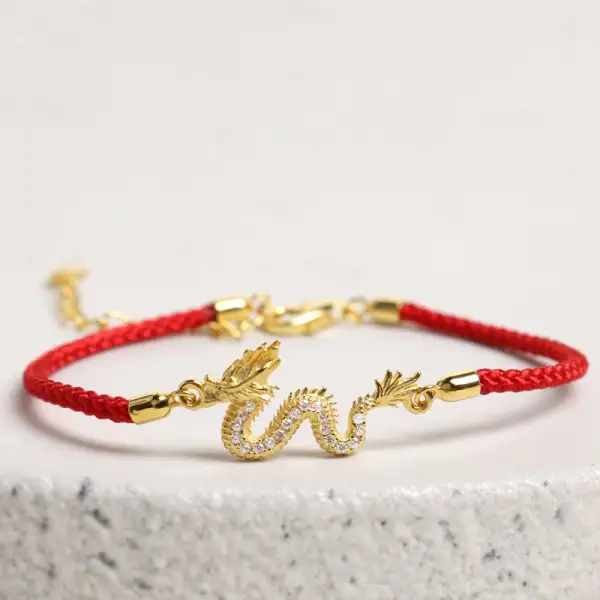 Sterling Silver Dragon Rope Chain Bracelet