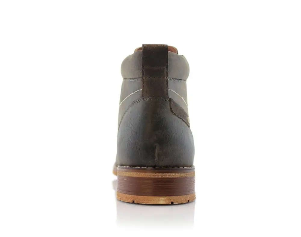 Faux-Suede Suede Faux-Leather Dress Ankle Boots
